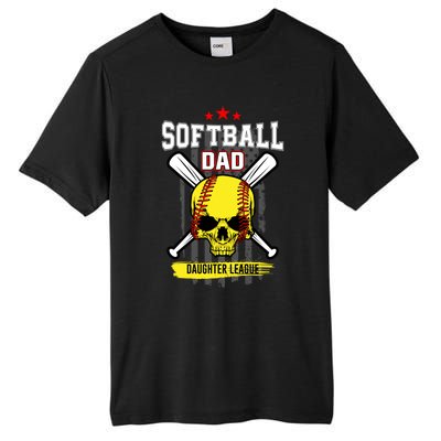 Softball Dad Daughter League Gift Tall Fusion ChromaSoft Performance T-Shirt