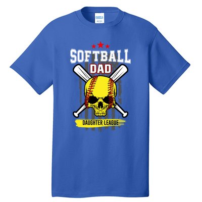 Softball Dad Daughter League Gift Tall T-Shirt