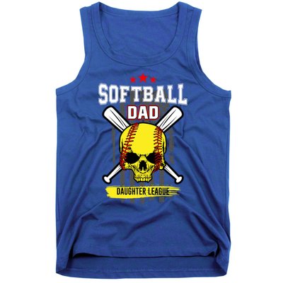 Softball Dad Daughter League Gift Tank Top