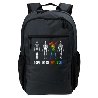 Skeleton Dabbing Dare To Be Yourself Funny Autism Gift Daily Commute Backpack