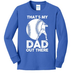 Son Daughter Dad Father Baseball Gift Kids Long Sleeve Shirt