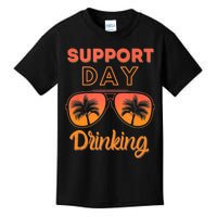 Support Day Drinking Funny Summer Beach Vacation Kids T-Shirt