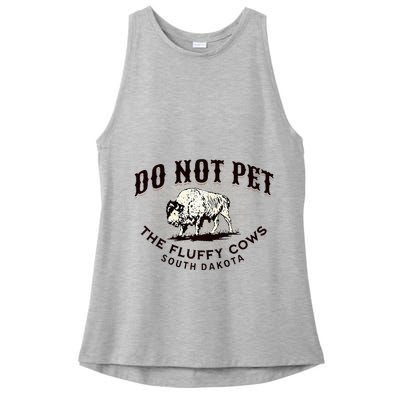 South Dakota Do Not Pet The Fluffy Cows Bison Souvenir Ladies PosiCharge Tri-Blend Wicking Tank