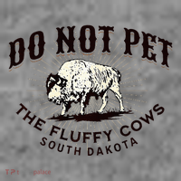 South Dakota Do Not Pet The Fluffy Cows Bison Souvenir 7-Panel Snapback Hat