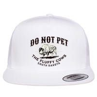 South Dakota Do Not Pet The Fluffy Cows Bison Souvenir Flat Bill Trucker Hat