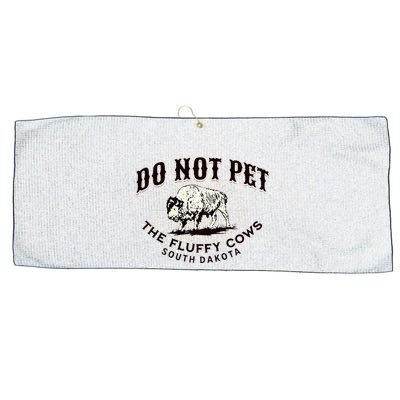 South Dakota Do Not Pet The Fluffy Cows Bison Souvenir Large Microfiber Waffle Golf Towel
