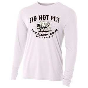 South Dakota Do Not Pet The Fluffy Cows Bison Souvenir Cooling Performance Long Sleeve Crew