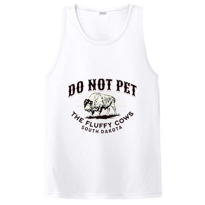 South Dakota Do Not Pet The Fluffy Cows Bison Souvenir PosiCharge Competitor Tank