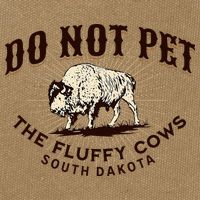 South Dakota Do Not Pet The Fluffy Cows Bison Souvenir Cotton Canvas Backpack