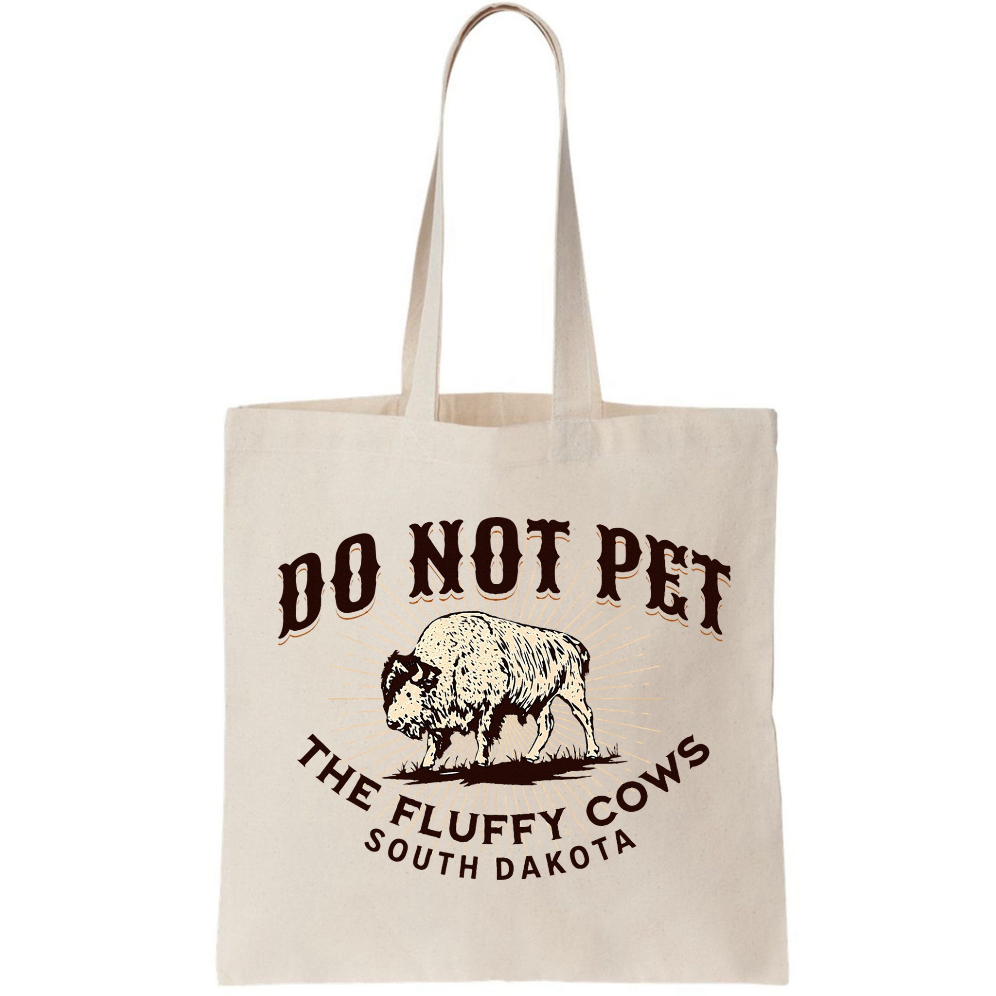 South Dakota Do Not Pet The Fluffy Cows Bison Souvenir Bag