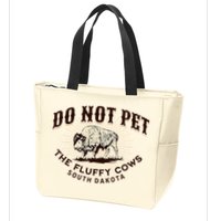 South Dakota Do Not Pet The Fluffy Cows Bison Souvenir Zip Tote Bag