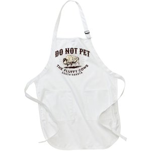 South Dakota Do Not Pet The Fluffy Cows Bison Souvenir Full-Length Apron With Pockets