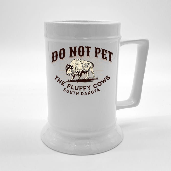 South Dakota Do Not Pet The Fluffy Cows Bison Souvenir Beer Stein