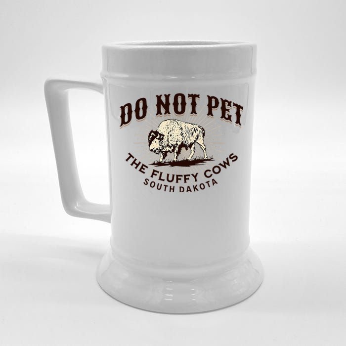 South Dakota Do Not Pet The Fluffy Cows Bison Souvenir Beer Stein