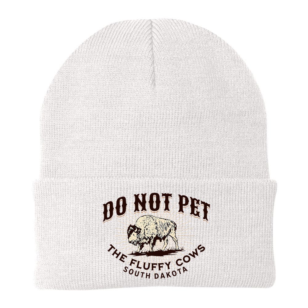 South Dakota Do Not Pet The Fluffy Cows Bison Souvenir Beanie