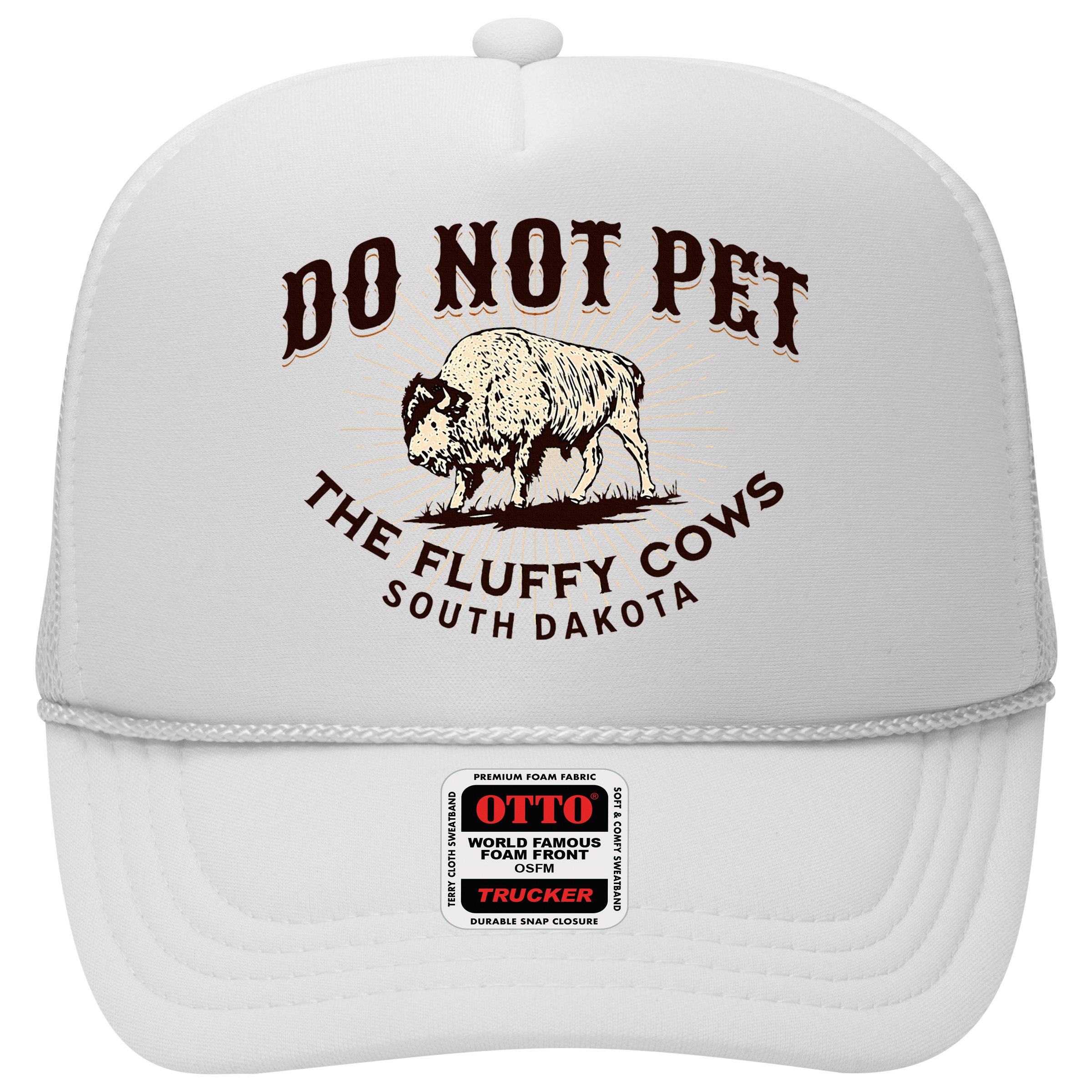 South Dakota Do Not Pet The Fluffy Cows Bison Souvenir Hat