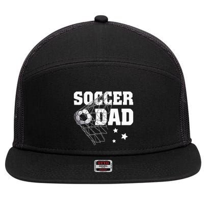 Soccer Dad Daddy Soccer Sport Lover Fan Fathers Day 7 Panel Mesh Trucker Snapback Hat
