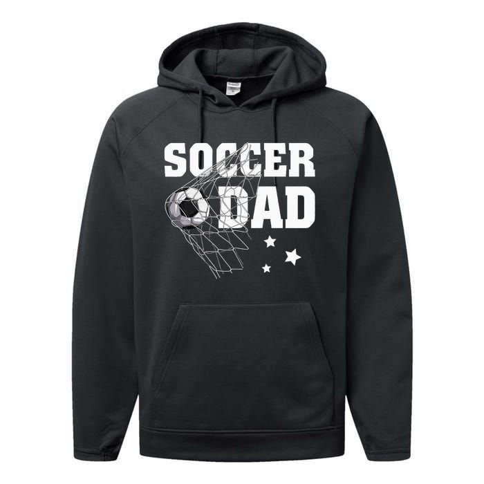 Soccer Dad Daddy Soccer Sport Lover Fan Fathers Day Performance Fleece Hoodie