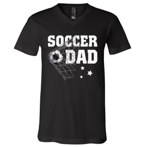 Soccer Dad Daddy Soccer Sport Lover Fan Fathers Day V-Neck T-Shirt