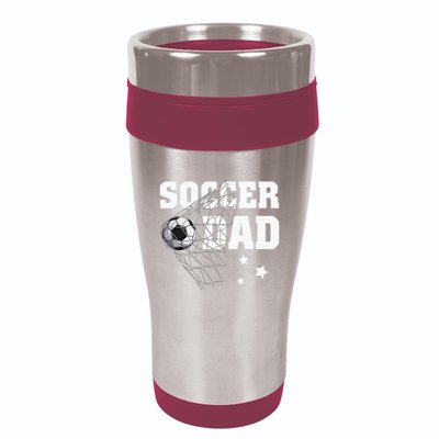 Soccer Dad Daddy Soccer Sport Lover Fan Fathers Day 16oz Travel Tumbler