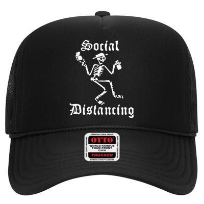 Social Distancing Distortion High Crown Mesh Back Trucker Hat