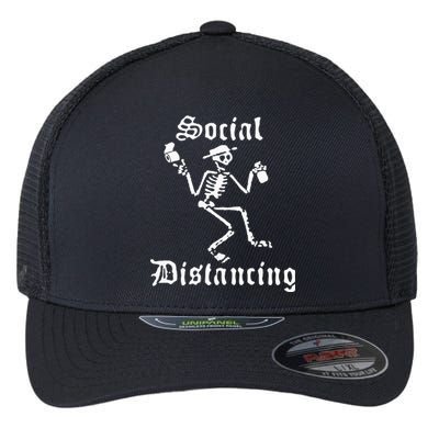 Social Distancing Distortion Flexfit Unipanel Trucker Cap