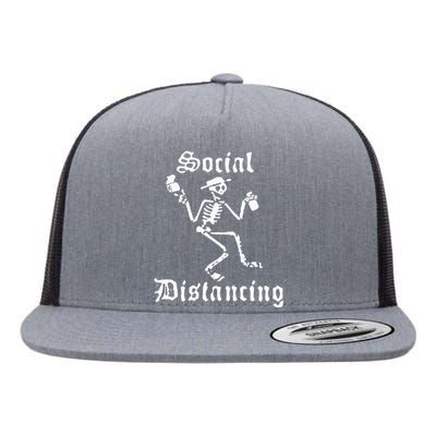 Social Distancing Distortion Flat Bill Trucker Hat