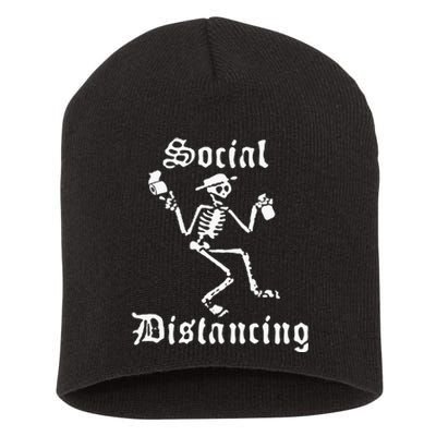 Social Distancing Distortion Short Acrylic Beanie