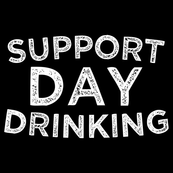 SUPPORT DAY DRINKING 7-Panel Snapback Hat
