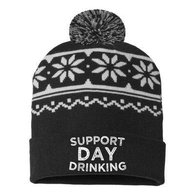 SUPPORT DAY DRINKING USA-Made Snowflake Beanie