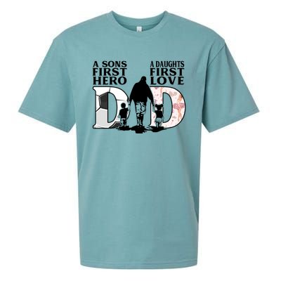 Soccer Dance Dad Sons First Hero Daughter Love Fathers Day Great Gift Sueded Cloud Jersey T-Shirt