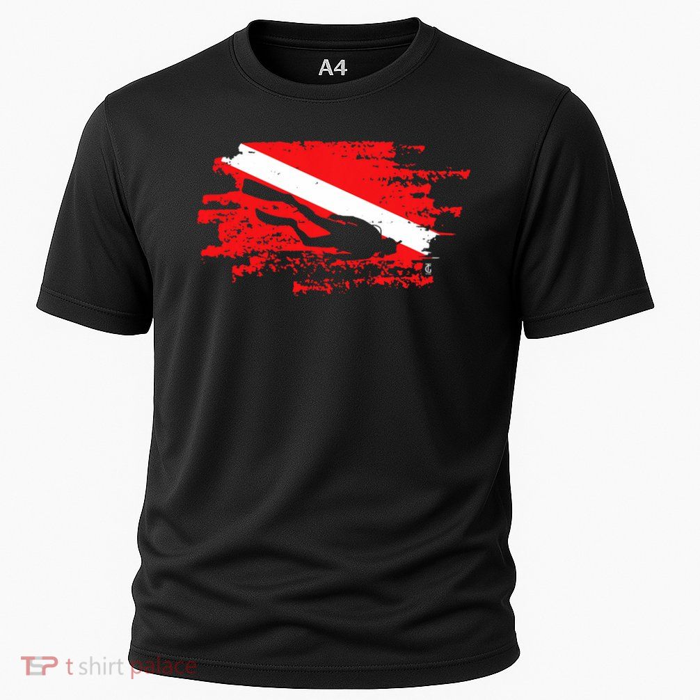 Scuba Diving Diver Down Flag Awesome Marine Diver Dive Gift Performance Shirt