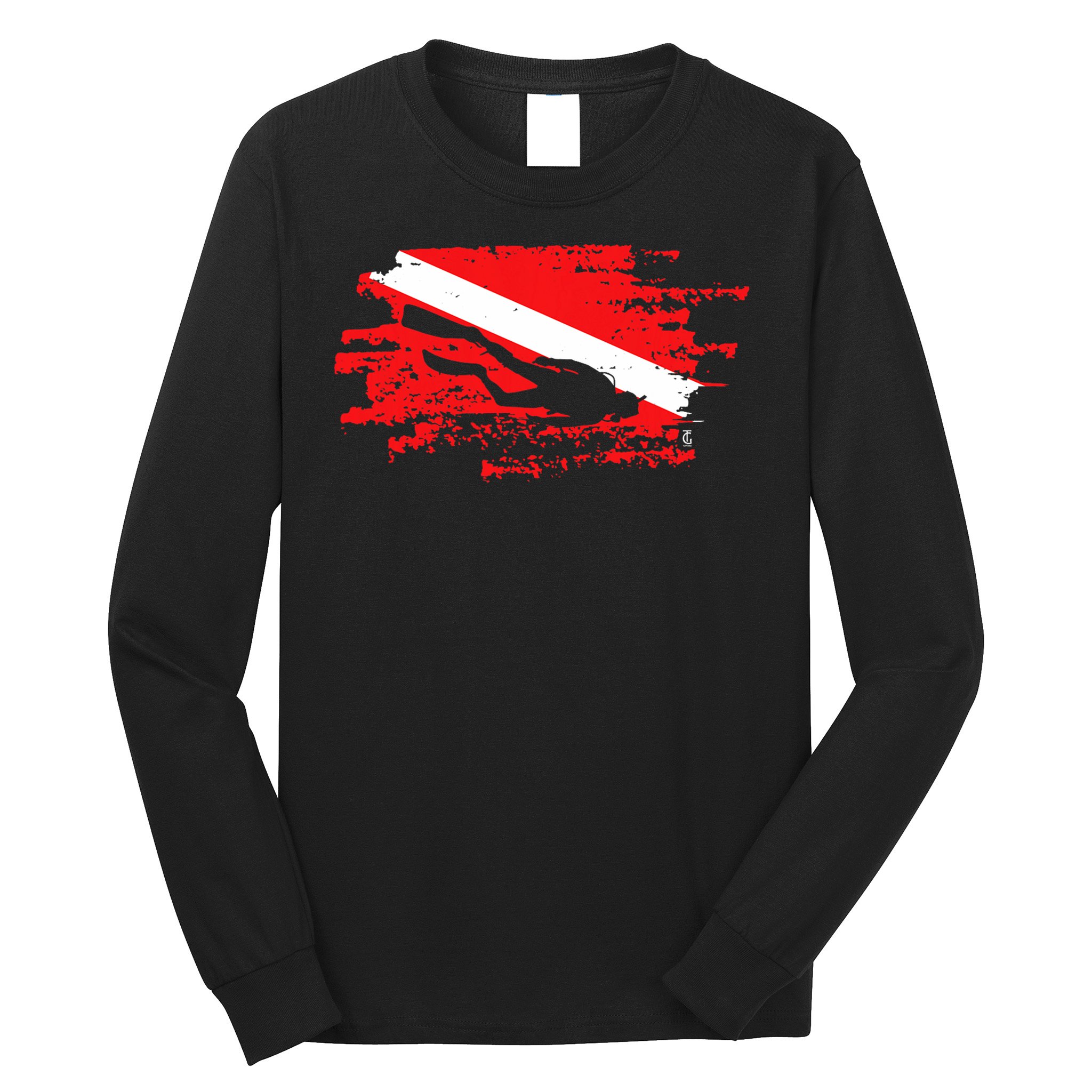 Scuba Diving Diver Down Flag Awesome Marine Diver Dive Gift Long Sleeve Shirt