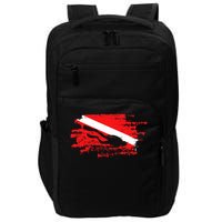 Scuba Diving Diver Down Flag Awesome Marine Diver Dive Gift Impact Tech Backpack