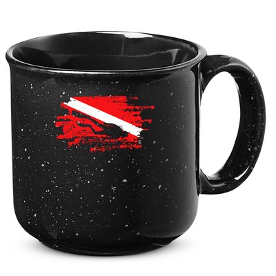Scuba Diving Diver Down Flag Awesome Marine Diver Dive Gift 15oz Campfire Ceramic Mug
