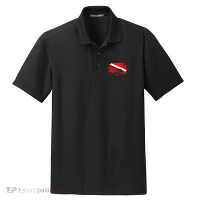 Scuba Diving Diver Down Flag Awesome Marine Diver Dive Gift Dry Zone Grid Polo
