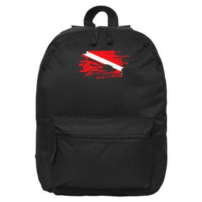 Scuba Diving Diver Down Flag Awesome Marine Diver Dive Gift 16 in Basic Backpack