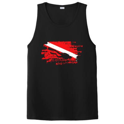 Scuba Diving Diver Down Flag Awesome Marine Diver Dive Gift PosiCharge Competitor Tank