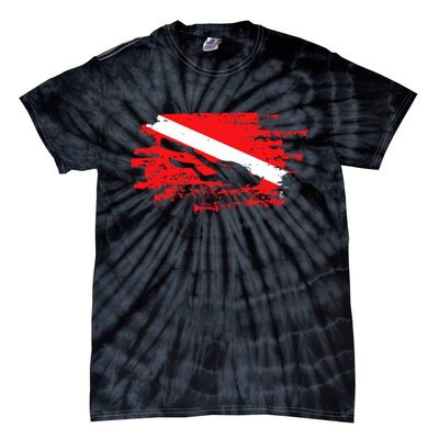 Scuba Diving Diver Down Flag Awesome Marine Diver Dive Gift Tie-Dye T-Shirt