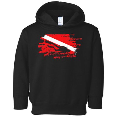Scuba Diving Diver Down Flag Awesome Marine Diver Dive Gift Toddler Hoodie