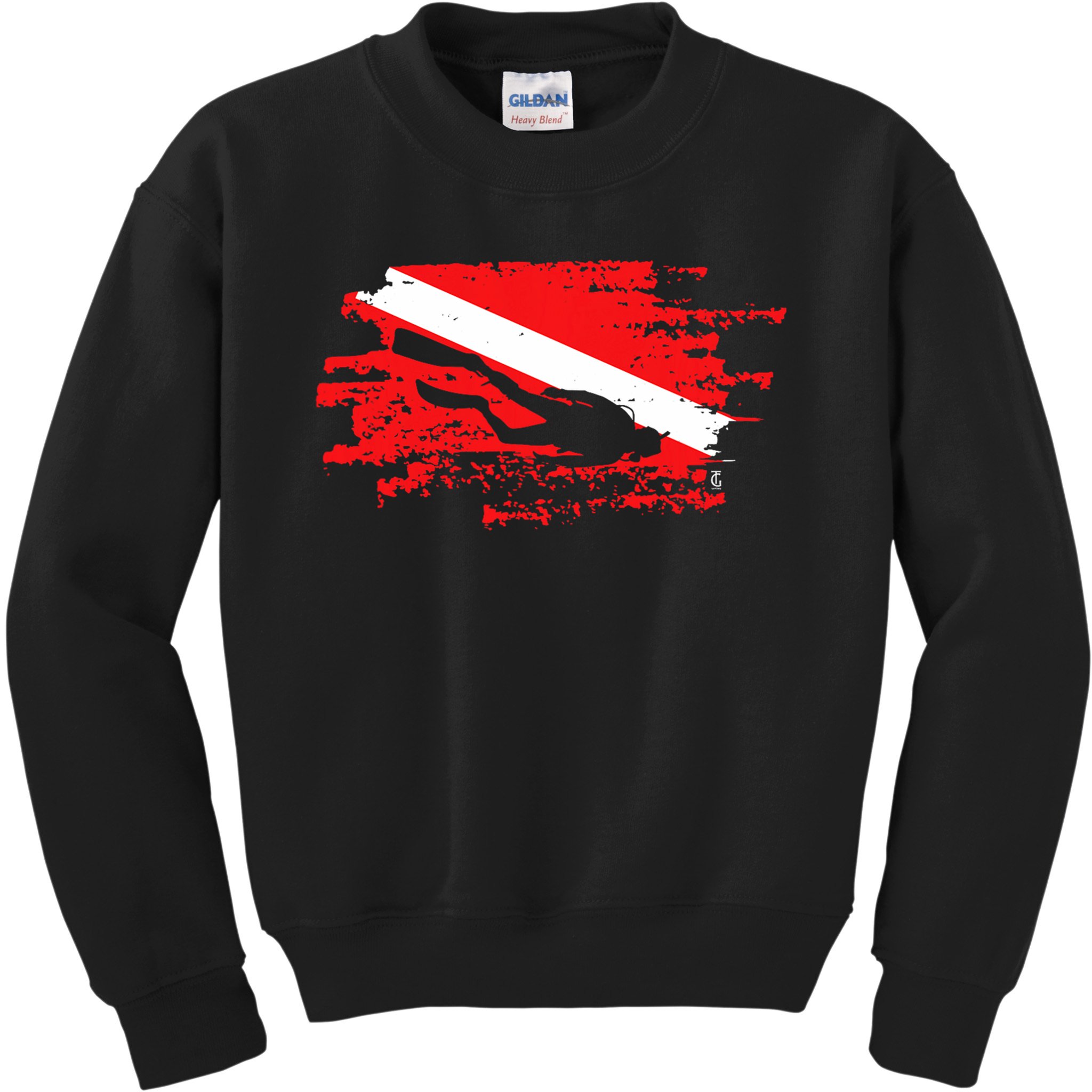 Scuba Diving Diver Down Flag Awesome Marine Diver Dive Gift Kids Sweatshirt
