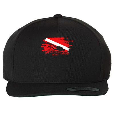Scuba Diving Diver Down Flag Awesome Marine Diver Dive Gift Wool Snapback Cap