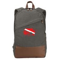Scuba Diving Diver Down Flag Awesome Marine Diver Dive Gift Cotton Canvas Backpack