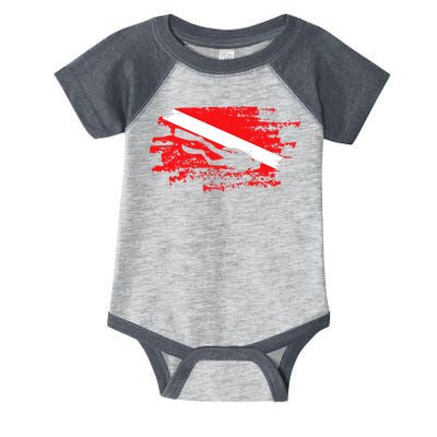 Scuba Diving Diver Down Flag Awesome Marine Diver Dive Gift Infant Baby Jersey Bodysuit