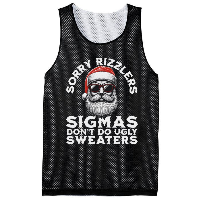 Sigmas DonT Do Ugly Sweaters Christmas Santa Rizz N Mesh Reversible Basketball Jersey Tank