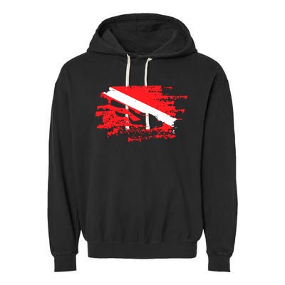 Scuba Diving Diver Down Flag Awesome Marine Diver Dive Gift Garment-Dyed Fleece Hoodie