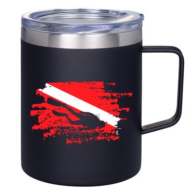 Scuba Diving Diver Down Flag Awesome Marine Diver Dive Gift 12oz Stainless Steel Coffee Mug