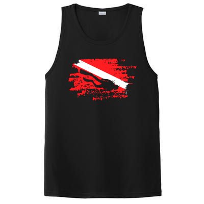 Scuba Diving Diver Down Flag Awesome Marine Diver Dive Gift PosiCharge Competitor Tank