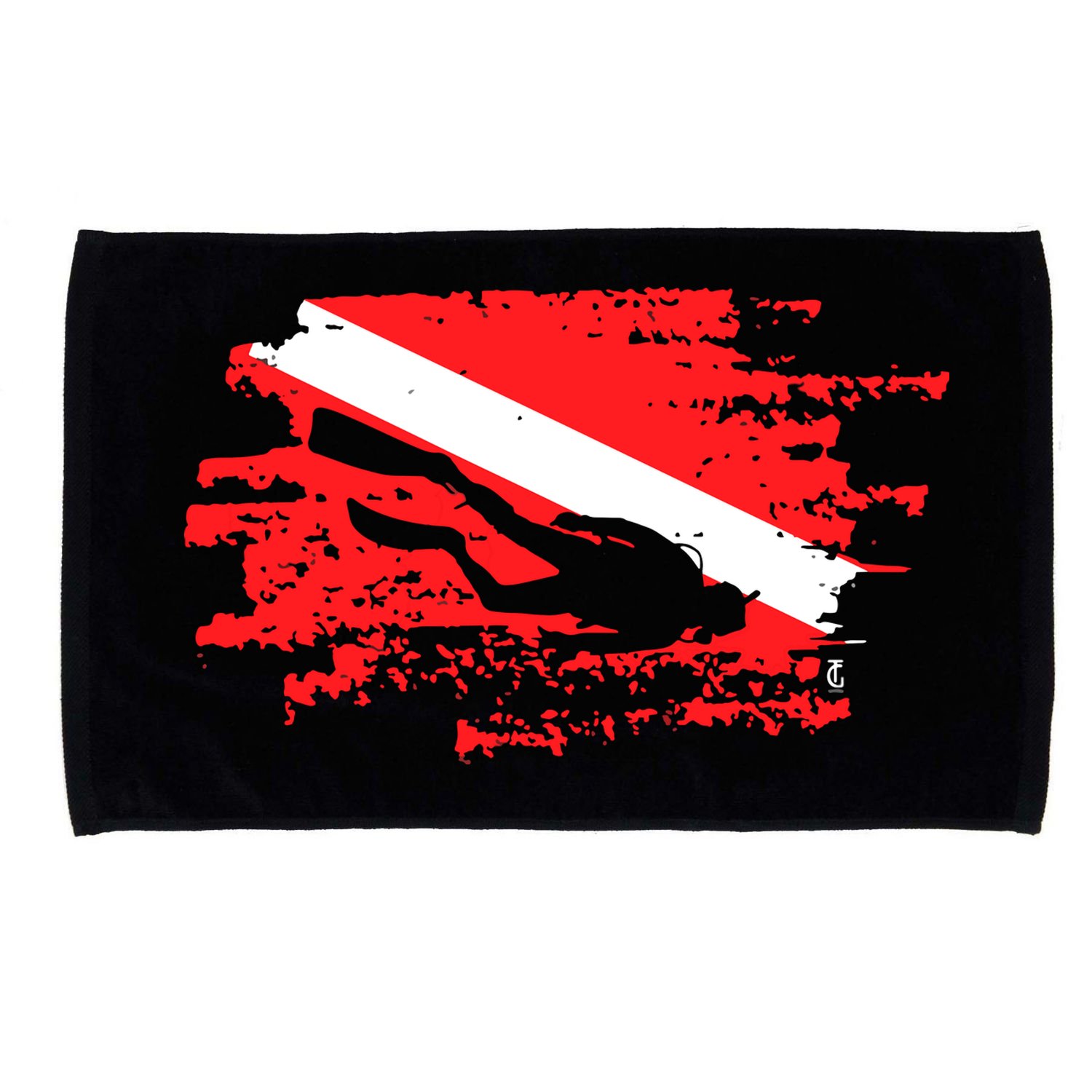 Scuba Diving Diver Down Flag Awesome Marine Diver Dive Gift Microfiber Hand Towel