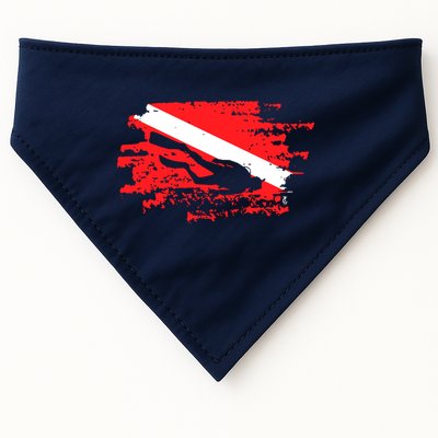 Scuba Diving Diver Down Flag Awesome Marine Diver Dive Gift USA-Made Doggie Bandana